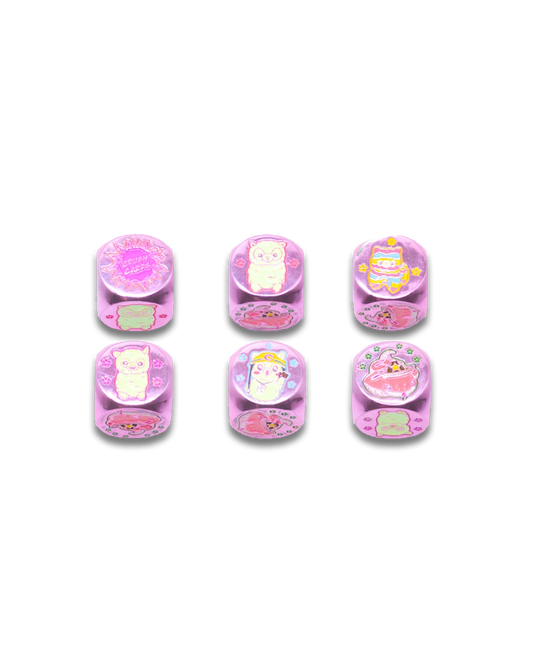 'Paca Pals' - Exclusive Crush Cards Metal Dice Set - Starlight Grotto
